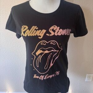 Daydreamer Rolling Stones Tour of Europe ‘76 Studded Graphic Tee T-Shirt
